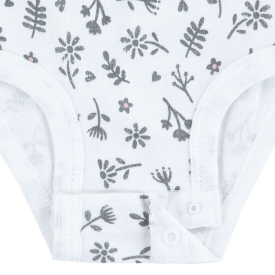 Pack de 3 Bodies Niña Zebra Rosada 6m